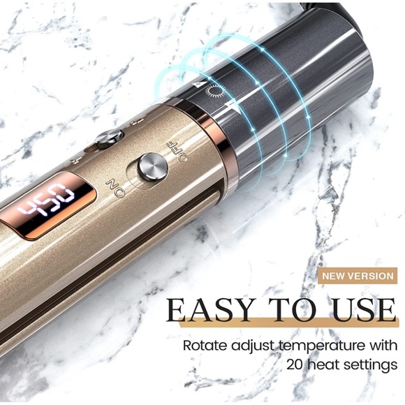 Gold Hair Straightener and Curler 2 in 1, Flat Iron Curling Iron in One, 1 inch - Picture 4 of 13